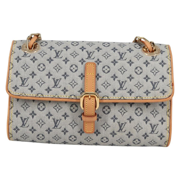 LOUIS VUITTON Monogram Mini Camille Chain Shoulder Bag Blue M92002 Auth 139930V