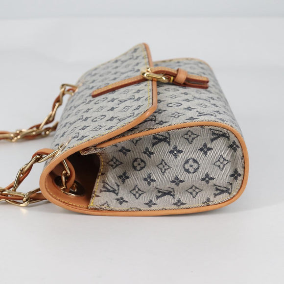 LOUIS VUITTON Monogram Mini Camille Chain Shoulder Bag Blue M92002 Auth 139930V