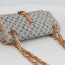 LOUIS VUITTON Monogram Mini Camille Chain Shoulder Bag Blue M92002 Auth 139930V-6