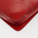 LOUIS VUITTON Monogram Vernis Motto Accessory Pouch Red M91137 LV Auth 139932-17