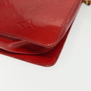 LOUIS VUITTON Monogram Vernis Motto Accessory Pouch Red M91137 LV Auth 139932-18