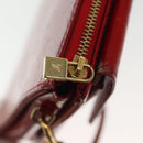 LOUIS VUITTON Monogram Vernis Motto Accessory Pouch Red M91137 LV Auth 139932-19