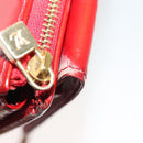 LOUIS VUITTON Monogram Vernis Motto Accessory Pouch Red M91137 LV Auth 139932-9