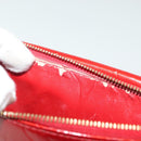 LOUIS VUITTON Monogram Vernis Motto Accessory Pouch Red M91137 LV Auth 139932-21