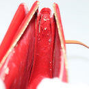 LOUIS VUITTON Monogram Vernis Motto Accessory Pouch Red M91137 LV Auth 139932-23