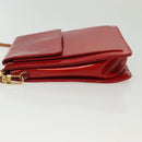 LOUIS VUITTON Monogram Vernis Motto Accessory Pouch Red M91137 LV Auth 139932-4