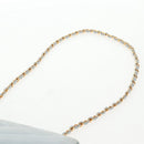 CHANEL Bias Stitch Chain Shoulder Bag Suede Light Blue Gold CC Auth 139935A-16