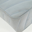 CHANEL Bias Stitch Chain Shoulder Bag Suede Light Blue Gold CC Auth 139935A-19