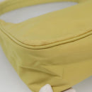 PRADA Accessory Pouch Nylon Yellow Gold Auth 139939-11