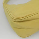 PRADA Accessory Pouch Nylon Yellow Gold Auth 139939A-17