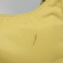 PRADA Accessory Pouch Nylon Yellow Gold Auth 139939A-9