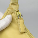PRADA Accessory Pouch Nylon Yellow Gold Auth 139939A-10