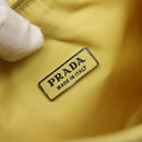 PRADA Accessory Pouch Nylon Yellow Gold Auth 139939-17