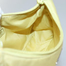PRADA Accessory Pouch Nylon Yellow Gold Auth 139939A-20