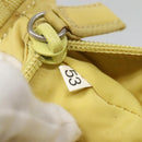 PRADA Accessory Pouch Nylon Yellow Gold Auth 139939-21