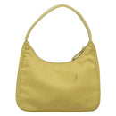 PRADA Accessory Pouch Nylon Yellow Gold Auth 139939-3
