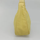 PRADA Accessory Pouch Nylon Yellow Gold Auth 139939-4