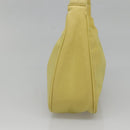 PRADA Accessory Pouch Nylon Yellow Gold Auth 139939-5