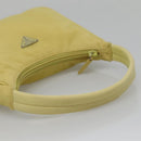 PRADA Accessory Pouch Nylon Yellow Gold Auth 139939-7