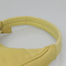 PRADA Accessory Pouch Nylon Yellow Gold Auth 139939-8