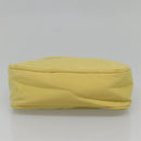 PRADA Accessory Pouch Nylon Yellow Gold Auth 139939-9