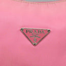 PRADA Accessory Pouch Nylon Pink Silver Auth 139940-15