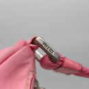 PRADA Accessory Pouch Nylon Pink Silver Auth 139940-16