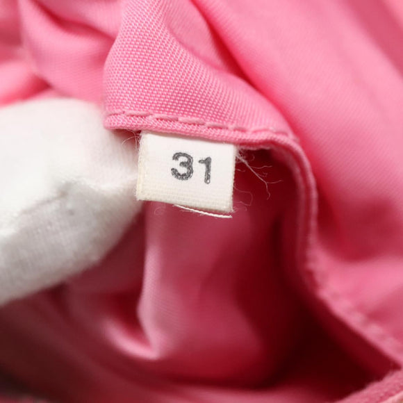 PRADA Accessory Pouch Nylon Pink Silver Auth 139940