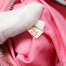 PRADA Accessory Pouch Nylon Pink Silver Auth 139940-23