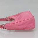 PRADA Accessory Pouch Nylon Pink Silver Auth 139940-4