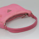 PRADA Accessory Pouch Nylon Pink Silver Auth 139940-7