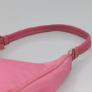 PRADA Accessory Pouch Nylon Pink Silver Auth 139940-8