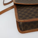 CELINE Macadam Canvas Shoulder Bag PVC Leather Brown Gold Auth 139945-8