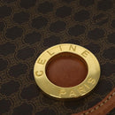 CELINE Macadam Canvas Shoulder Bag PVC Leather Brown Gold Auth 139945-18