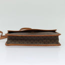 CELINE Macadam Canvas Shoulder Bag PVC Leather Brown Gold Auth 139945-5