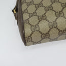 GUCCI GG Supreme Web Sherry Line Bag PVC Beige Gold Red 116 02 089 Auth 139947-14