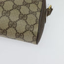 GUCCI GG Supreme Web Sherry Line Bag PVC Beige Gold Red 116 02 089 Auth 139947-15