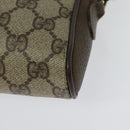 GUCCI GG Supreme Web Sherry Line Bag PVC Beige Gold Red 116 02 089 Auth 139947-17