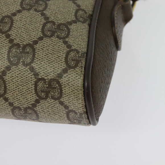 GUCCI GG Supreme Web Sherry Line Bag PVC Beige Gold Red 116 02 089 Auth 139947