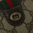 GUCCI GG Supreme Web Sherry Line Bag PVC Beige Gold Red 116 02 089 Auth 139947-18