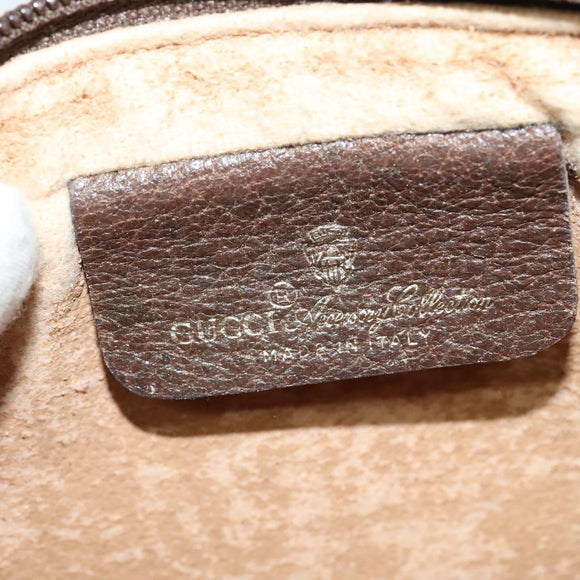 GUCCI GG Supreme Web Sherry Line Bag PVC Beige Gold Red 116 02 089 Auth 139947