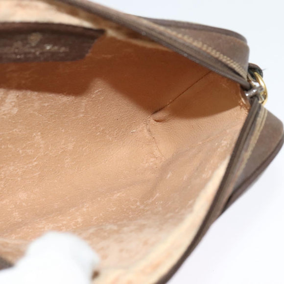 GUCCI GG Supreme Web Sherry Line Bag PVC Beige Gold Red 116 02 089 Auth 139947