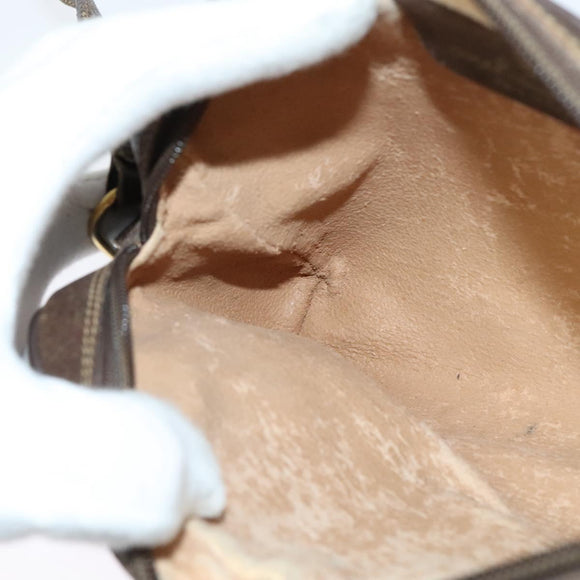 GUCCI GG Supreme Web Sherry Line Bag PVC Beige Gold Red 116 02 089 Auth 139947