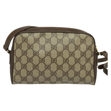 GUCCI GG Supreme Web Sherry Line Bag PVC Beige Gold Red 116 02 089 Auth 139947 - 0