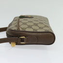 GUCCI GG Supreme Web Sherry Line Bag PVC Beige Gold Red 116 02 089 Auth 139947-3