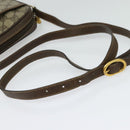 GUCCI GG Supreme Web Sherry Line Bag PVC Beige Gold Red 116 02 089 Auth 139947-7