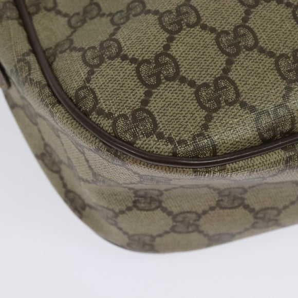 GUCCI GG Supreme Web Sherry Line Bag PVC Beige Gold Red 89 02 032 Auth 139948