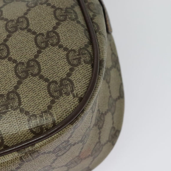 GUCCI GG Supreme Web Sherry Line Bag PVC Beige Gold Red 89 02 032 Auth 139948