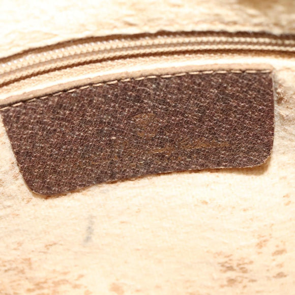 GUCCI GG Supreme Web Sherry Line Bag PVC Beige Gold Red 89 02 032 Auth 139948