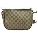 GUCCI GG Supreme Web Sherry Line Bag PVC Beige Gold Red 89 02 032 Auth 139948-2
